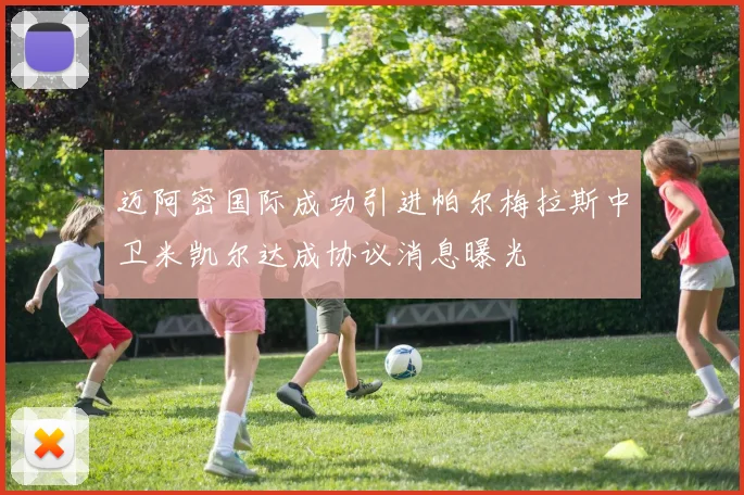 迈阿密国际成功引进帕尔梅拉斯中卫米凯尔达成协议消息曝光